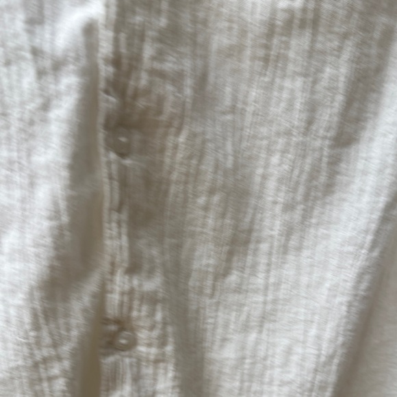 Standard Cloth White Casual Button Down Shirt with Textured Fabric - Picture 5 of 14